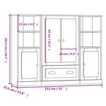 vidaXL Buffets 3 Pièces blanc bois d'ingénierie