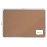 Nobo Tableau d'affichage en liège Premium Plus 90x60 cm Marron