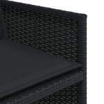 vidaXL Ensemble à manger de jardin 9Pièces coussins noir résine tressée