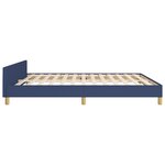 vidaXL Cadre de lit avec tête de lit Bleu 160x200 cm Tissu