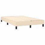 vidaXL Cadre de lit sans matelas crème 120x200 cm tissu