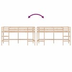 vidaXL Lit mezzanine enfants échelle 80x200 cm bois pin massif