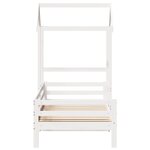 vidaXL Lit de jour avec toit blanc 90x200 cm bois de pin massif