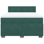 vidaXL Sommier à lattes de lit et matelas Vert foncé 160x200cm Velours