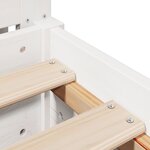 vidaXL Cadre de lit sans matelas blanc 100x200 cm bois de pin massif