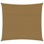 vidaXL Voile d'ombrage 160 g/m² Taupe 3 6x3 6 m PEHD