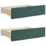 vidaXL Lit de jour avec gigogne et tiroirs vert foncé 90x200cm velours