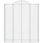 vidaXL Paniers à gabions arqués 8 Pièces 200x50x220/240 cm Fer galvanisé