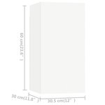 vidaXL Ensemble de meuble TV 6 Pièces Blanc Bois d'ingénierie