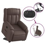 vidaXL Fauteuil inclinable électrique marron similicuir