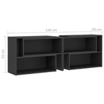 vidaXL Meuble TV Gris 149x30x52 cm Bois d'ingénierie