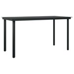 vidaXL Ensemble de salle à manger de jardin avec coussins 5 Pièces Noir