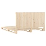 vidaXL Cadre de lit avec tête de lit 200x200 cm Bois de pin massif