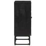 vidaXL Buffet noir 55x30x76 cm bois massif de manguier et fer