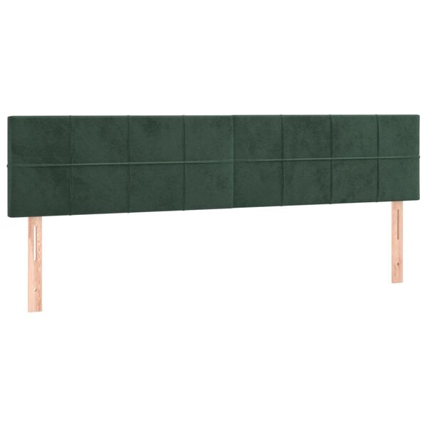 vidaXL Têtes de lit 2 Pièces Vert foncé 90x5x78/88 cm Velours