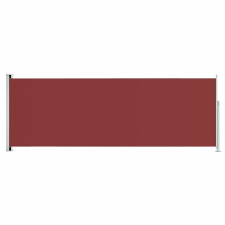 vidaXL Auvent latéral rétractable de patio 220x600 cm Rouge