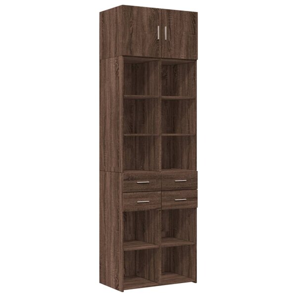 vidaXL Armoire de rangement chêne brun 70x42 5x225cm bois d'ingénierie