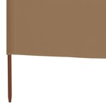 vidaXL Paravent 6 panneaux Tissu 800 x 160 cm Taupe