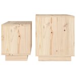 vidaXL Tables basses gigognes 2 Pièces Bois de pin massif