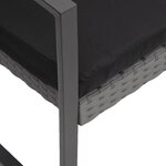 vidaXL Ensemble à manger de jardin coussins 5 Pièces gris foncé rotin PP