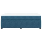 vidaXL Sommier à lattes de lit avec matelas Bleu foncé 100x200 cm