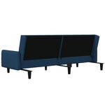 vidaXL Canapé-lit à 2 places Bleu Velours