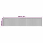 vidaXL Tapis rectangulaire noir 100x500 cm bambou