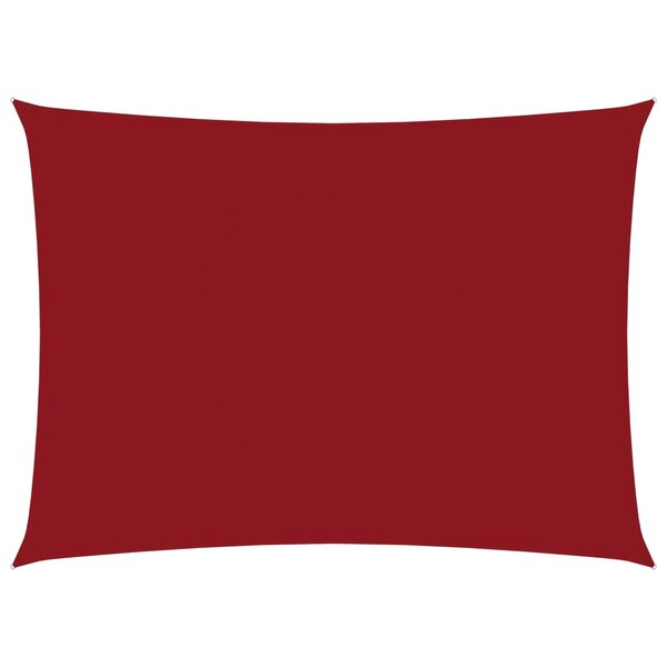 Vidaxl voile de parasol tissu oxford rectangulaire 6x8 m rouge