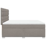 vidaXL Sommier à lattes de lit avec matelas Taupe 180x200 cm Tissu