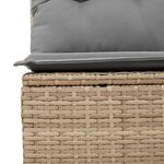 vidaXL Salon de jardin avec coussins 3 Pièces beige résine tressée