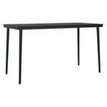 vidaXL Ensemble à manger de jardin avec coussins 5 Pièces Noir