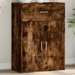 vidaXL Buffet chêne fumé 60x30x84 cm bois d'ingénierie