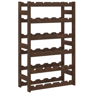 vidaXL Casier à bouteilles pour 30 bouteilles marron bois pin solide