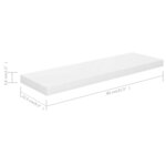 vidaXL Étagère murale flottante 2 Pièces Blanc brillant 80x23 5x3 8cm MDF
