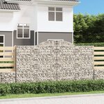 vidaXL Paniers à gabions arqués 20 Pièces 300x50x160/180 cm fer galvanisé
