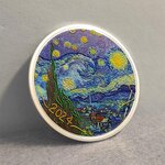 Pièce de monnaie en Argent 20 Dollars g 93.3 (3 oz) Millésime 2024 Fine Embroidery Art STARRY NIGHT
