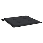 vidaXL Coussins de chaise jardin lot de 4 noir 50x50x4 cm tissu oxford