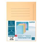 Paquet 50 Chemises Imprimées 3 Rabats Super 210 - 24x32cm - Bulle - Exacompta