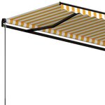 vidaXL Auvent manuel rétractable 500x350 cm Jaune et blanc