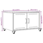 vidaXL Table basse blanc 68x50x43 5 cm acier laminé à froid