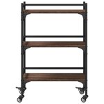 vidaXL Chariot de cuisine chêne marron 50x35x75 5 cm bois d'ingénierie