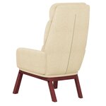 vidaXL Chaise de relaxation Crème Tissu