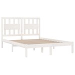 vidaXL Cadre de lit Blanc Bois de pin massif 200x200 cm