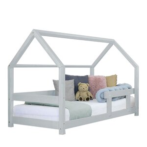 Lit cabane enfant TERY 120 x 190 gris clair