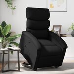 vidaXL Fauteuil inclinable Noir Similicuir