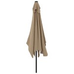 vidaXL Parasol avec mât en métal 300 x 200 cm Taupe