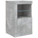 vidaXL Buffet avec lumières LED gris béton 163x37x67 cm