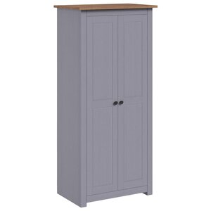 vidaXL Garde-robe Gris 80x50x171 5 cm Pin massif Assortiment Panama