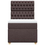 vidaXL Sommier à lattes de lit avec matelas Marron foncé 100x200 cm