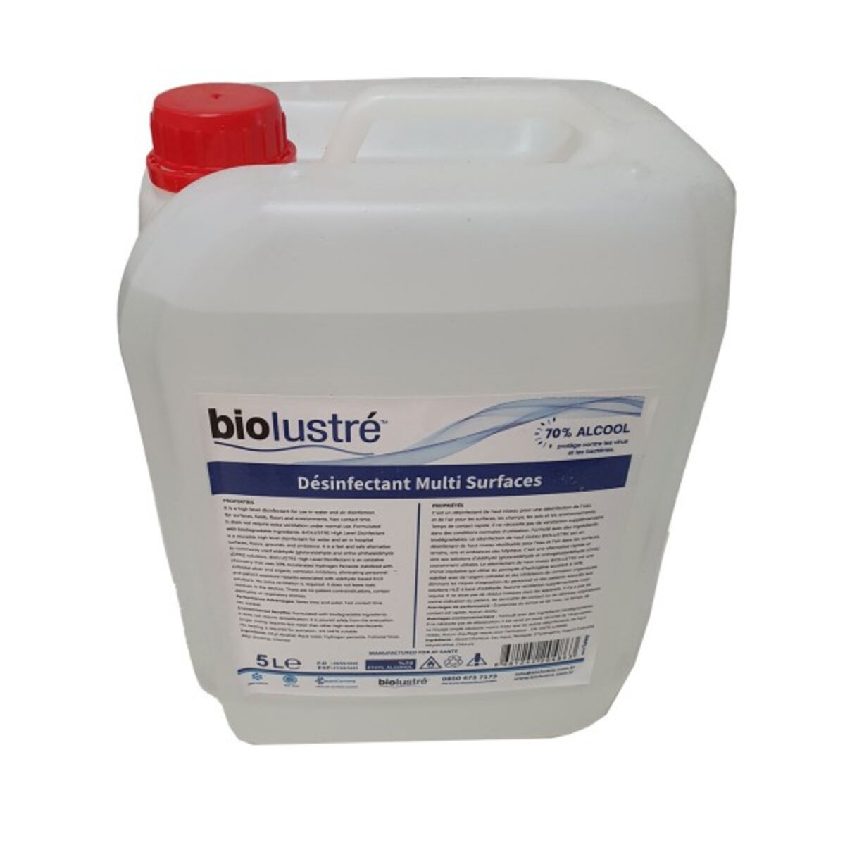 Désinfectant Multi Surfaces Bio 5 Litres La Poste 8212